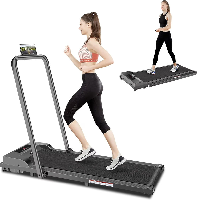 2 in 1 Walking Pad Treadmill, Foldable Treadmills with Handle Bar, 2.5HP Portable Folding Treadmill with Remote Control, Under Desk Treadmill for... X9491