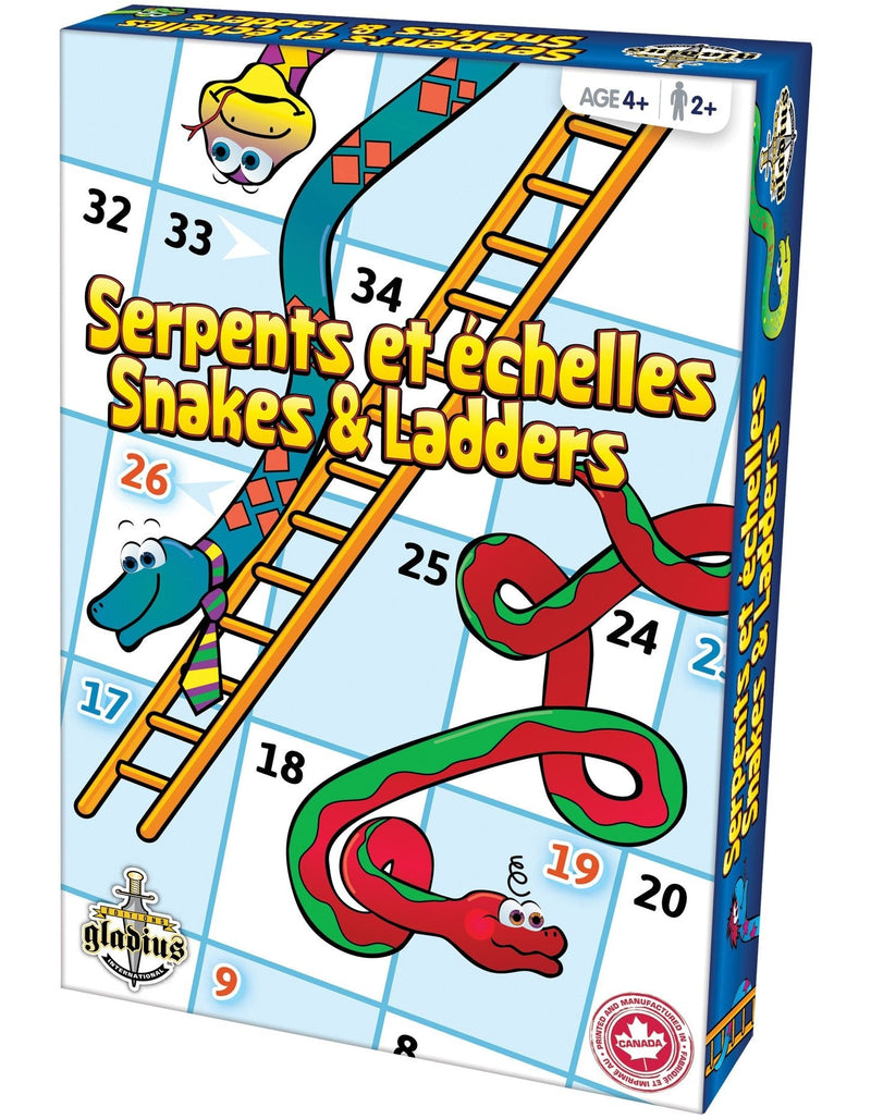 Snakes & Ladders Classic Family Board Game Set, Ages 4+ H8365