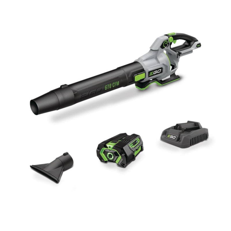 56V Brushless Cordless 670 CFM Leaf Blower, Includes (1) 4.0Ah Battery and (1) 320W Charger, LB6703 U6065