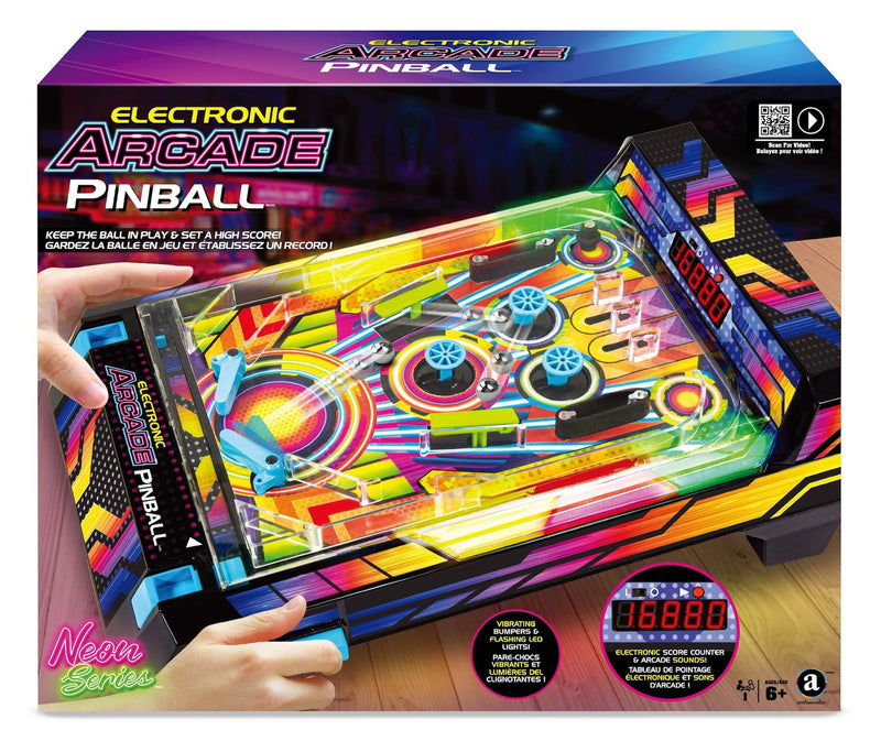 Electronic Arcade Pinball, Vibrating Bumpers and LED Lights, Ages 6+ L9948