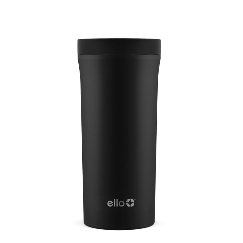 Arabica Vacuum Insulated Stainless Steel Travel Mug, 14-oz, Black, with Leakproof Slider Lid Y6740