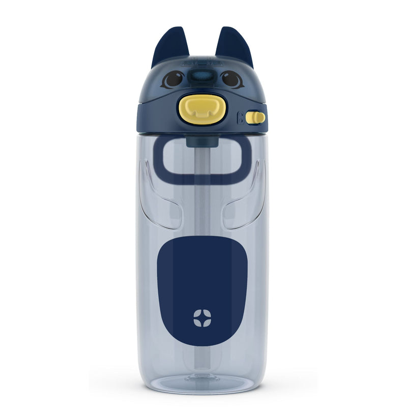Ellies Kids' Reusable Copolyester Plastic Water Bottle, 16-oz, Assorted Colours, with Removable Straw P1893