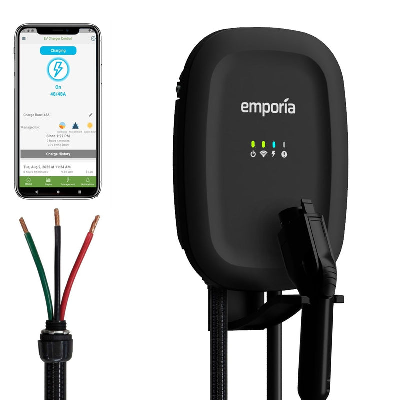 48A Wi-Fi Level 2 Hardwired J1772 EV Charger I9066