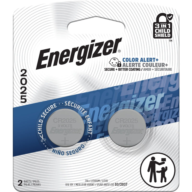 2-pk CR2025 3V / 3 Volt Lithium Coin Cell Batteries, Long Lasting B3287