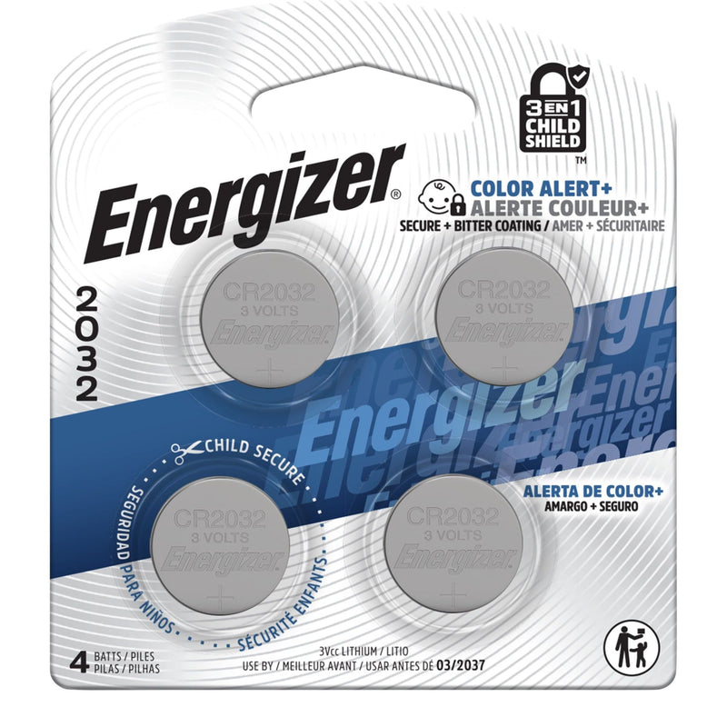 4-pk CR2032 3V / 3 Volt Lithium Coin Cell Batteries, Long Lasting D3292