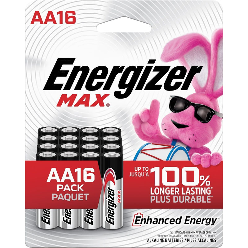 Max 16-pk AA Alkaline Batteries, Long Lasting, All Purpose H7513