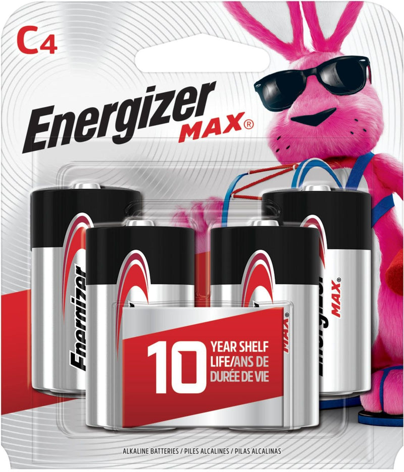 Max4-pk C Alkaline Batteries, Long Lasting, All Purpose X1401