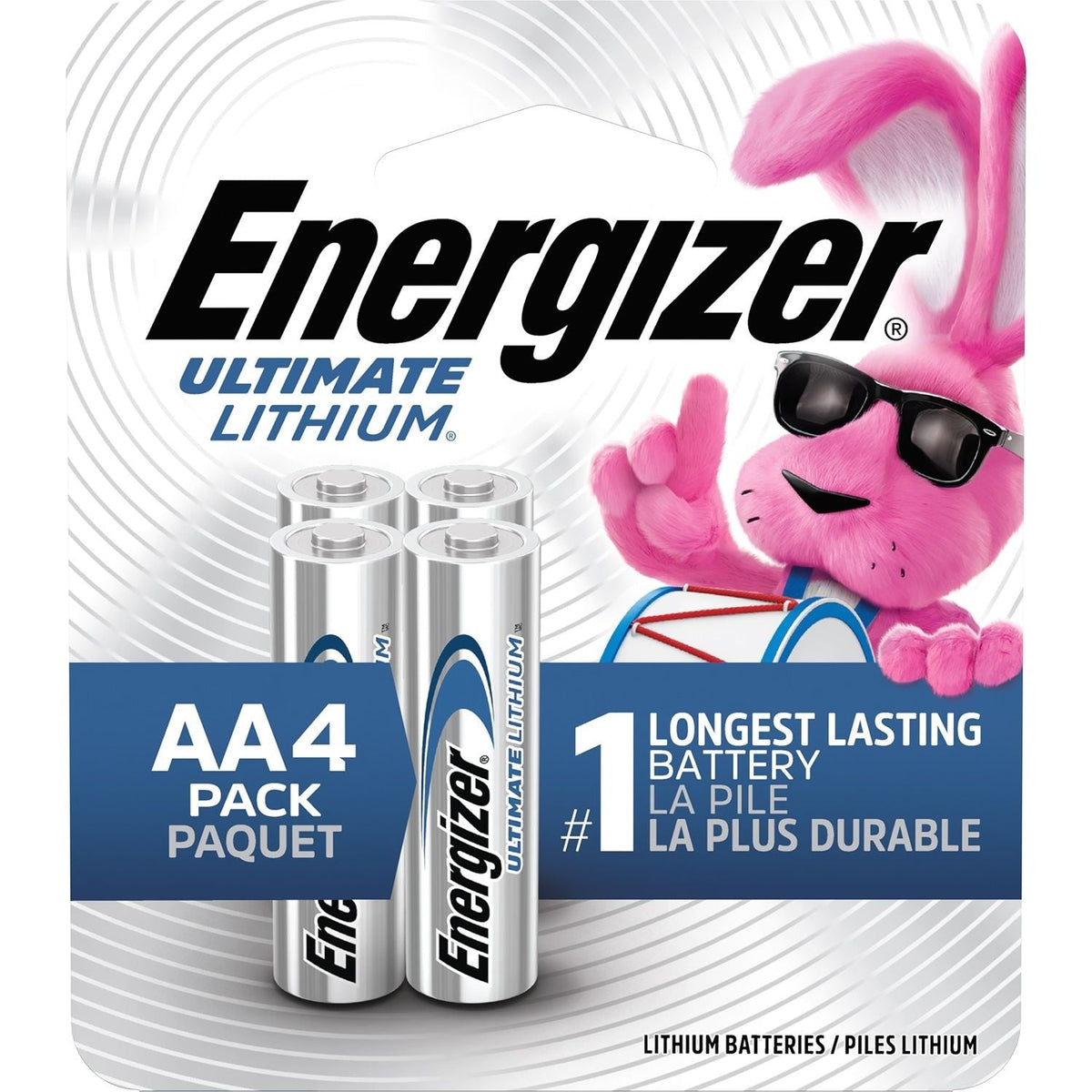Ultimate Lithium AA Batteries, Long Lasting, All Purpose, 4-pk