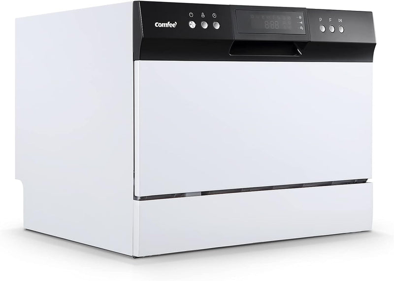 Desktop dishwasher, Energy Star portable dishwasher, 6 dish settings, small dishwasher with 8 washing programs, high-speed operation, baby care, energy-saving and glass material, dormitory dishwasher, RV and apartment dishwasher Z5037