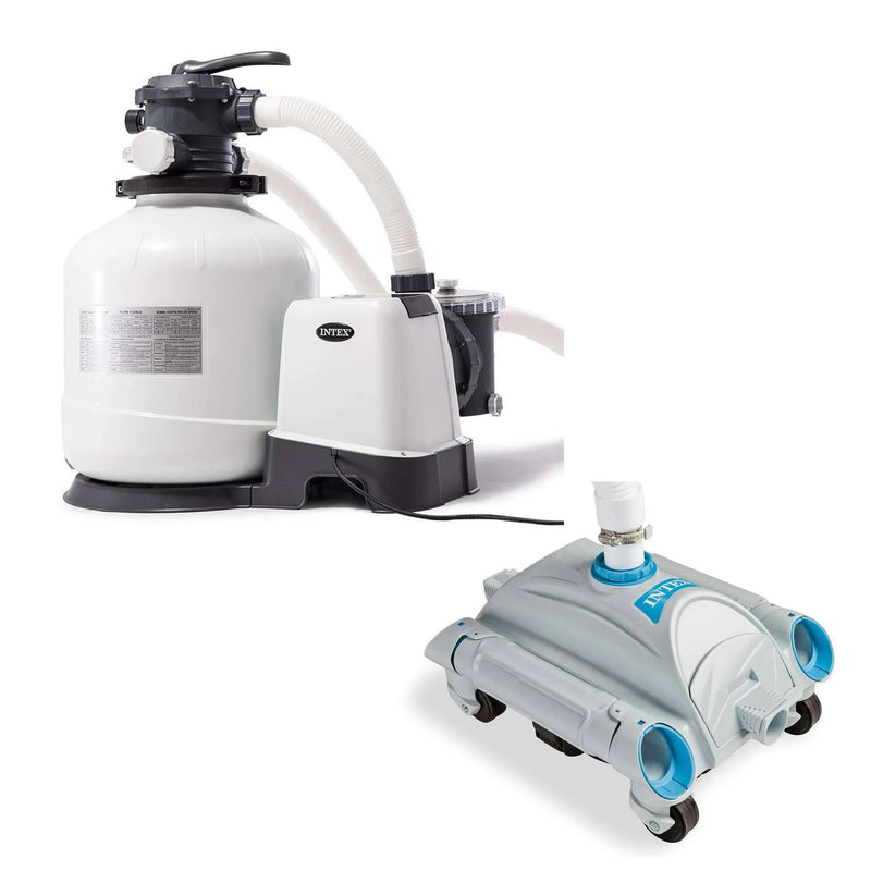 3000 GPH Above Ground Sand Filter Pump and Automatic Vacuum U3325
