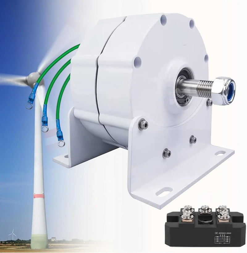12000W Low RPM Permanent Magnet Generator 12V 24V 48V 120V 220V, Free Energy Gearless Permanent Magnet Generator Motor DIY for Wind Turbine Water Turbine,12V L8768