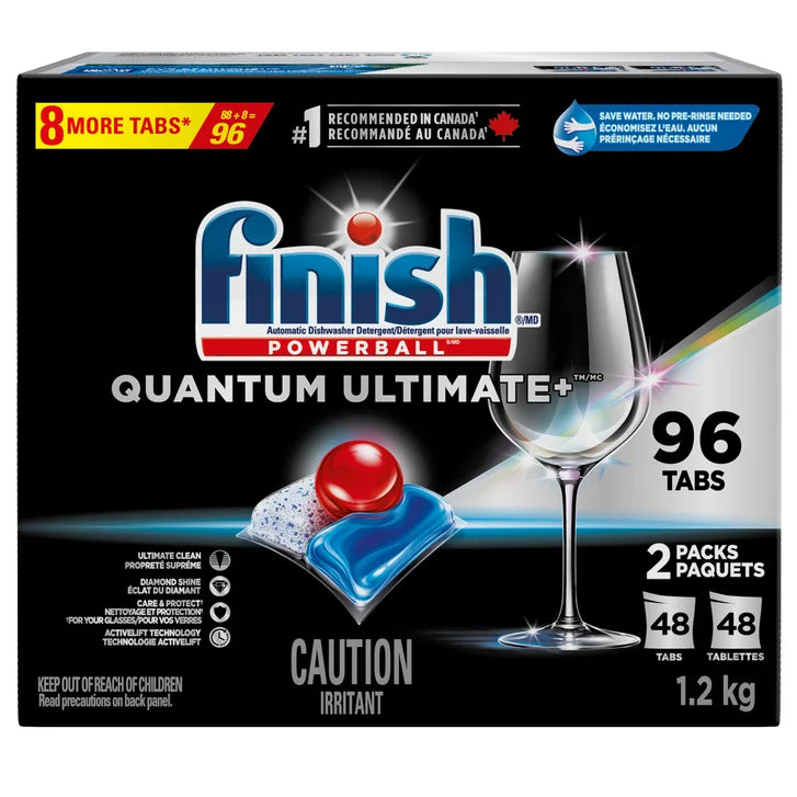 Quantum Ultimate+ Dishwasher Detergent, 96 Tablets P5247