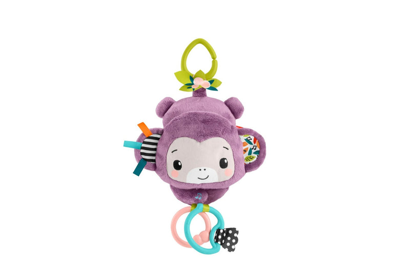 Sing n Go Purple Monkey Plush Baby Stroller Sensory Toy For Newborns E4355