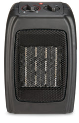 Portable Ceramic Space Heater withThermostat, 1500W, Black