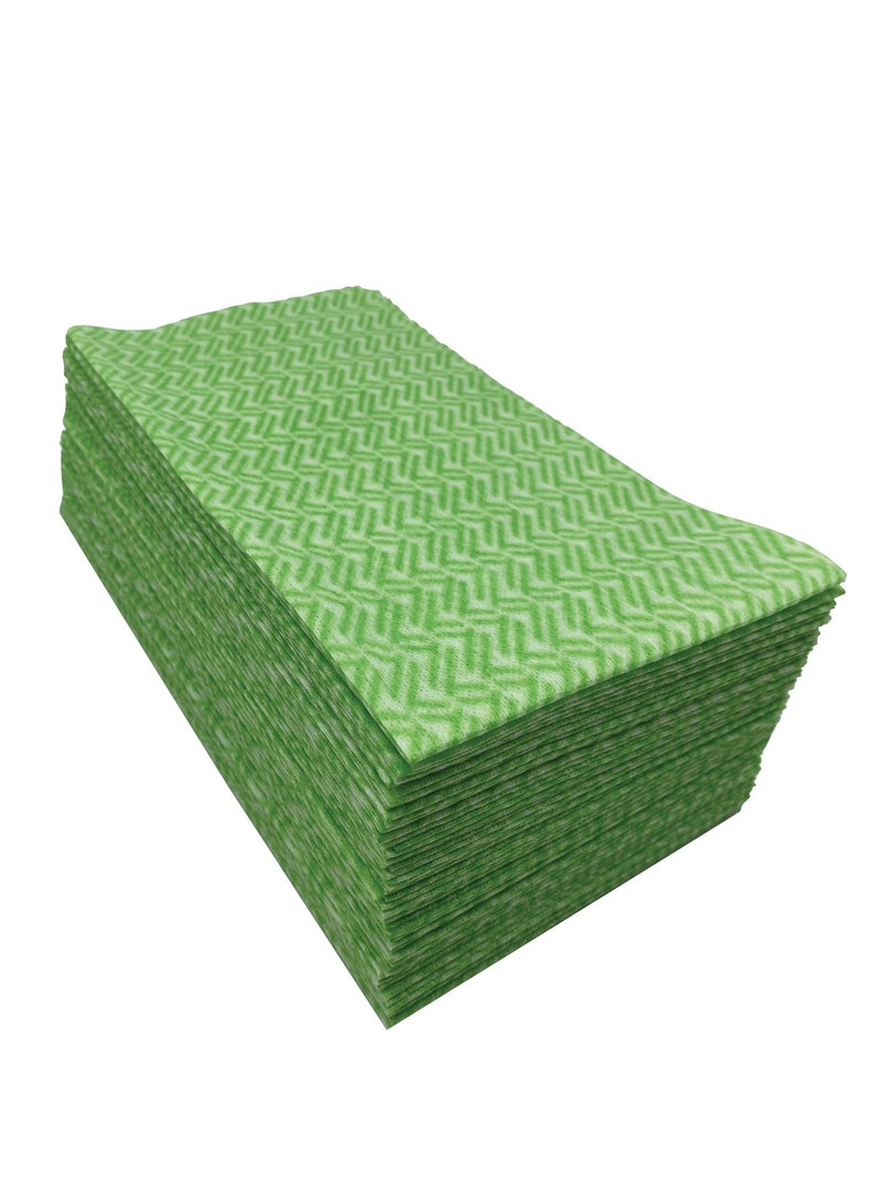All-Purpose Machine Washable Cleaning Cloths, Green, 60-pk K9237