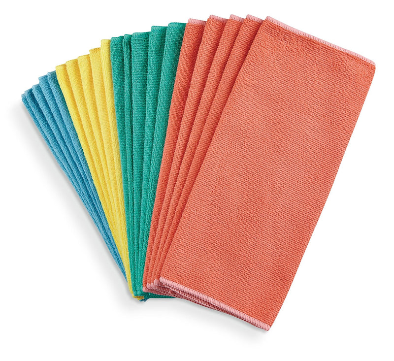 All-Purpose Machine Washable Microfibre Cloths, Assorted Colours, 20-pk T1605