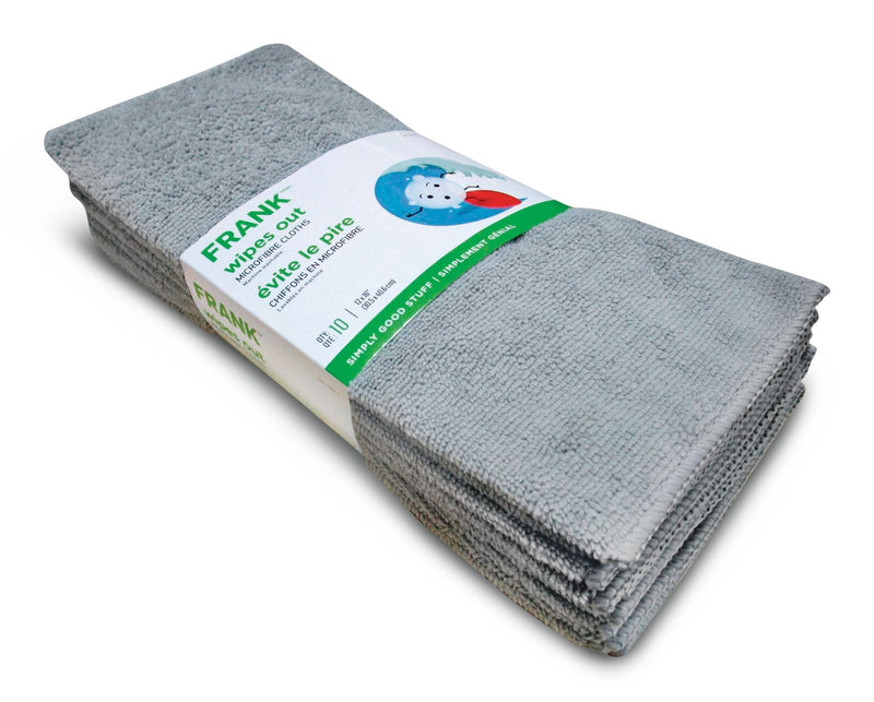 All-Purpose Machine Washable Microfibre Cloths, Grey, 10-pk Q3934