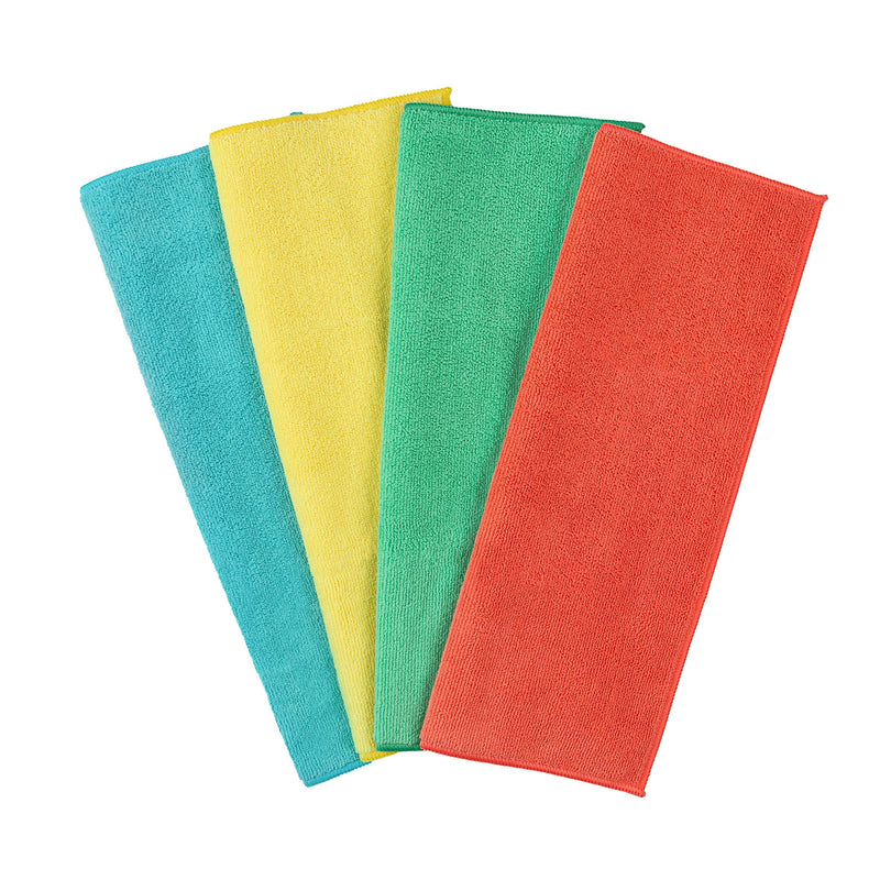 All-Purpose Machine Washable Microfibre Cloths, Various Colours, 4-pk Y7217