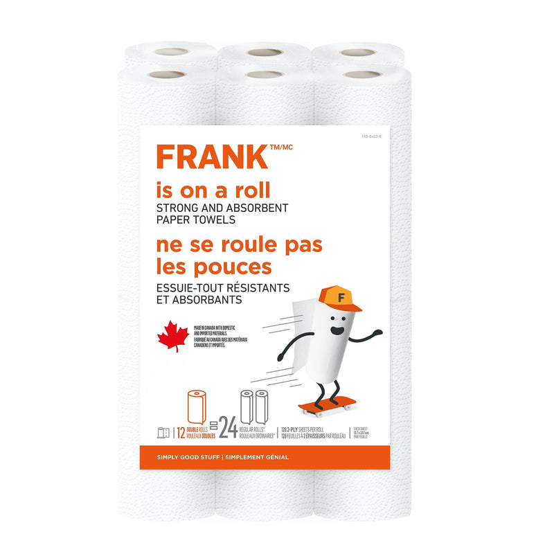 Double Roll Paper Towel, 2-ply, 12-pk, Ultra Absorbent N497