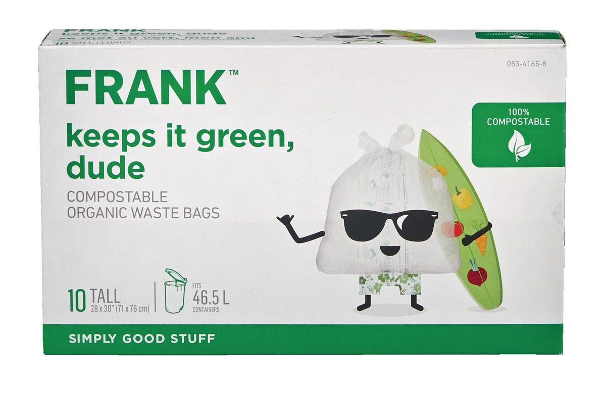 Tall Organic Compostable Food Waste Bags, 10-pk, 49-L