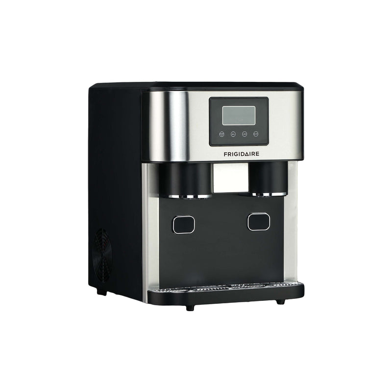 3-in-1 Compact Countertop Water Dispenser & Ice Maker with LED Display, 33-lb Ice/Day, Stainless Steel Q2162