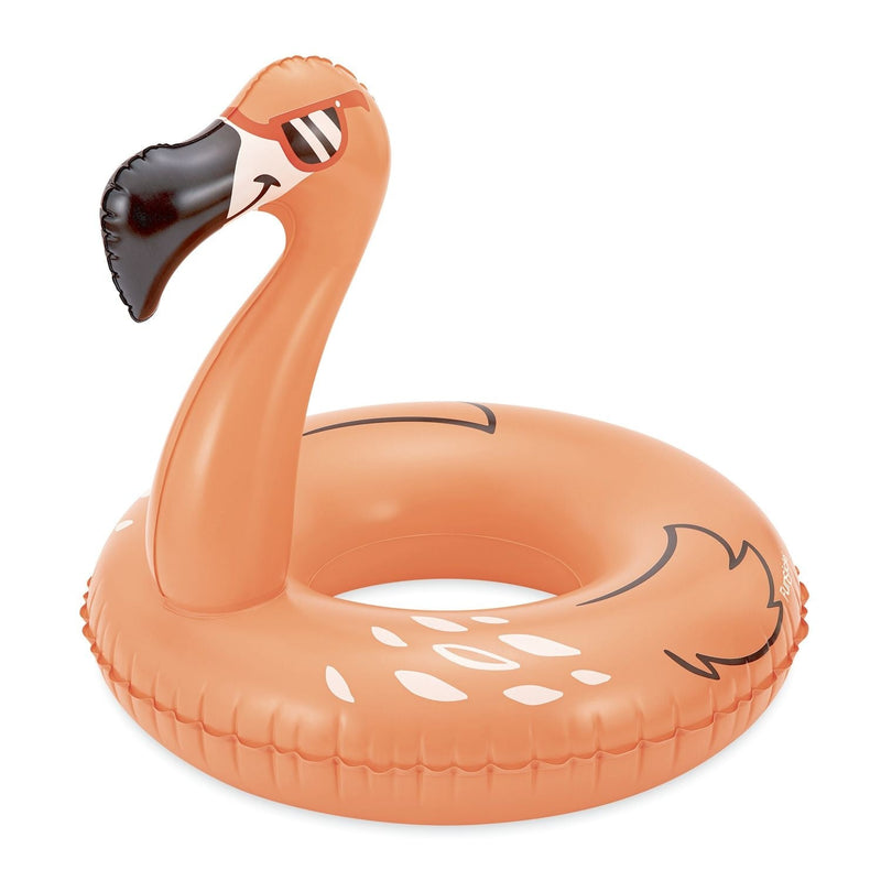 Flaming Flamingo Inflatable Pool Swim Ring/Tube, 33-in P0739