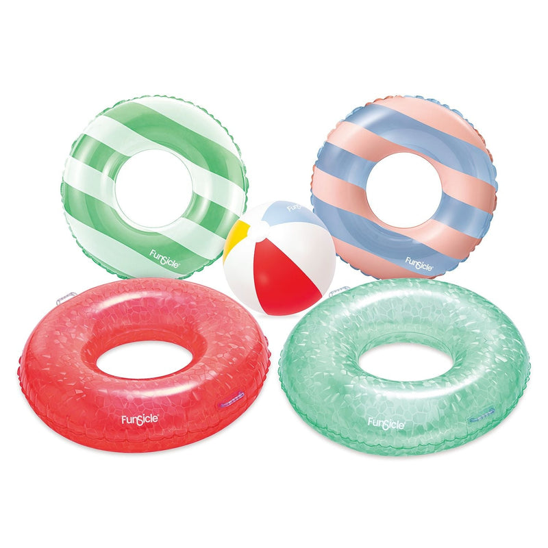 Inflatable Pool Float Fun Tube Party Pack, 5-pcs, Ages 14+ N2114