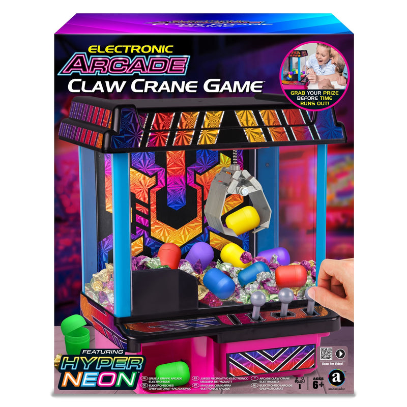 GAME Hyper Neon Series Electronic Arcade Claw Crane for Ages 6+ F9910