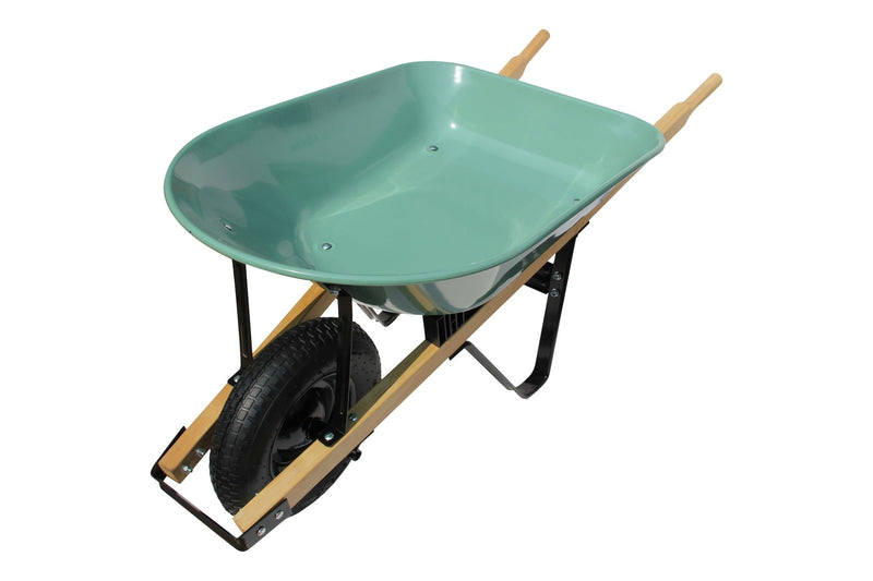 1-Wheel Steel Wheelbarrow for Garden/Yard, Rust-resistant, 5-cu-ft Y5964
