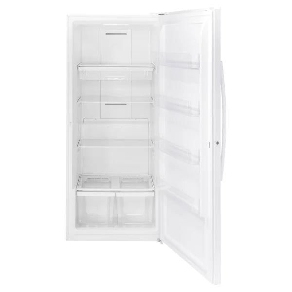 GE 21.3 cu. ft. White Upright Freezer with Exterior Adjustable Temperature Control R9908