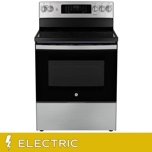 GE 30 in. 5.0 cu. ft. Electric Convection Range with No-Preheat Air Fry Z8923