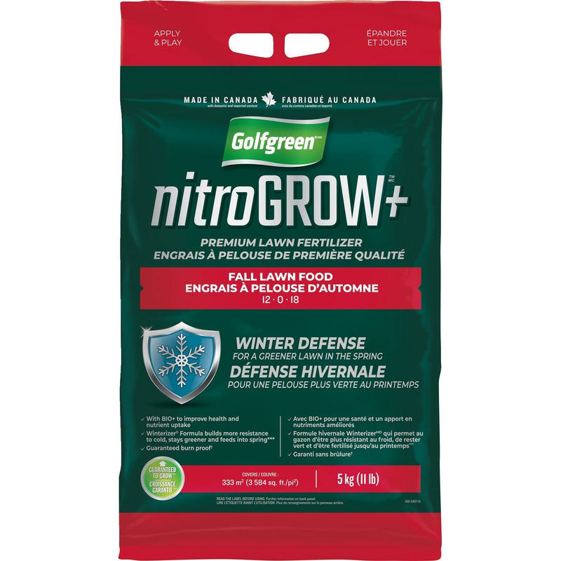 Nitrogrow+ Fall Lawn Food, 12-0-18, 5-kg T2727