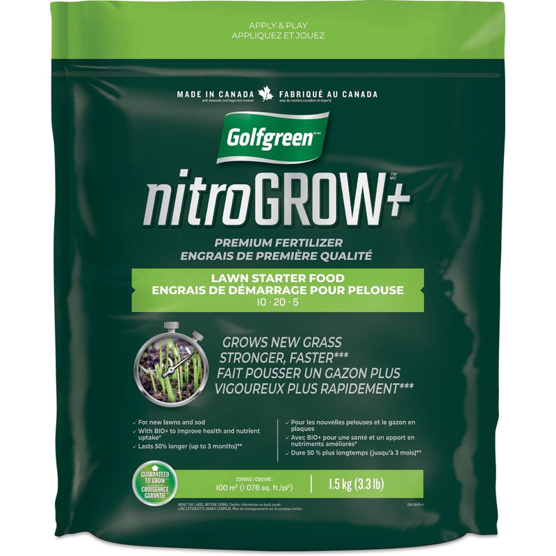 Nitrogrow+ Lawn Starter Premium Fertilizer,10-20-05, 1.5-kg U2175