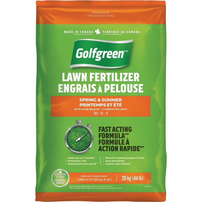 Spring & Summer Lawn Fertilizer, 30-0-3, 20-kg E4333