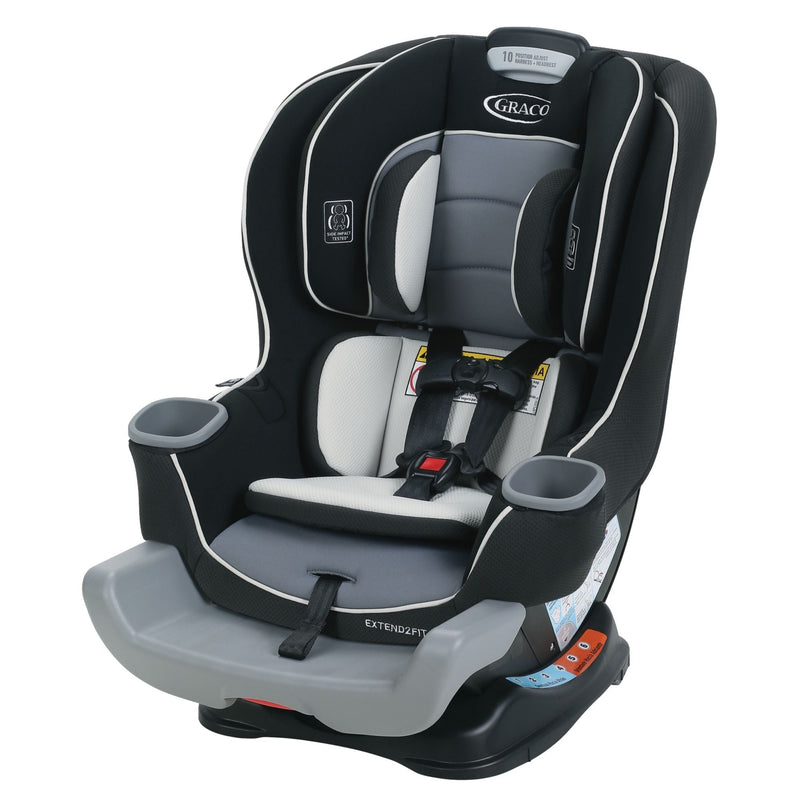 Extend2Fit Convertible Car Seat – Safely Grows with Child from Rear-Facing to Forward-Facing, 1.8-30 kg (4-65 lb), Gotham A4762