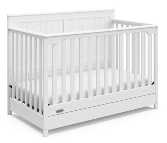 Hadley 4-in-1 Convertible Crib with Drawer, White G1897
