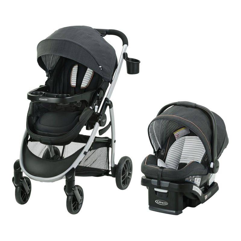 Modes Pramette Travel System with SnugRide SnugLock 35 Lite DLX Infant Car Seat, Black P5750