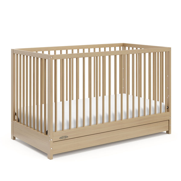 Teddi 4-in-1 Convertible Crib with Drawer, Driftwood H9159
