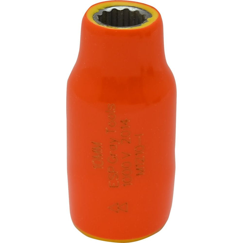 1/2-in Drive Standard Length Socket, Assorted Sizes, Metric, 12 Point, 1000V Insulated E1379