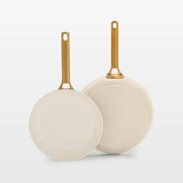 Luxe 2pc Ceramic Frypan set - cream U9586