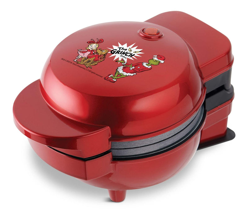 Non-Stick Mini Waffle Maker and Griddle, 6 Interchangeable Plates, Non-Stick, Red. D9364