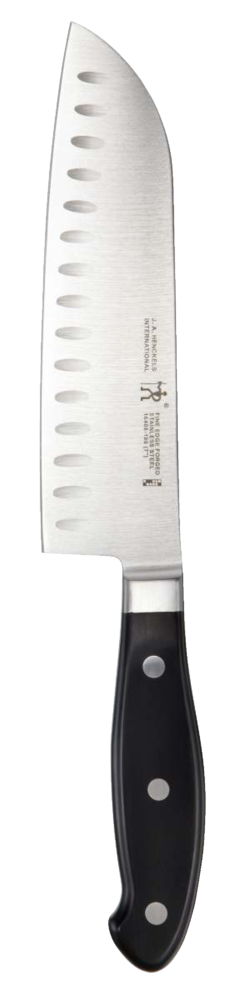 Stainless Steel Fine Edge Forged Santoku Knife, Ergonomic Grip, 7-in V1463