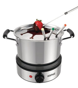 Stainless Steel Electronic Fondue Set with 8 Fondue Forks, Dishwasher Safe, 3L, 12-pc