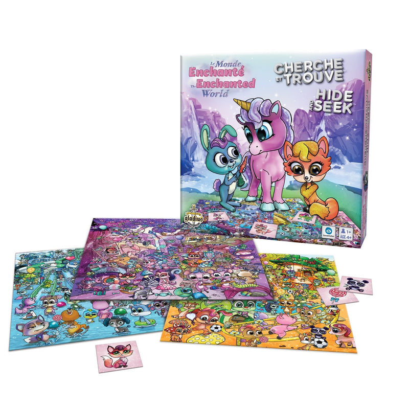 Hide and Seek The Enchanted World Family Board Game, Bilingual, Ages 4+ P9748