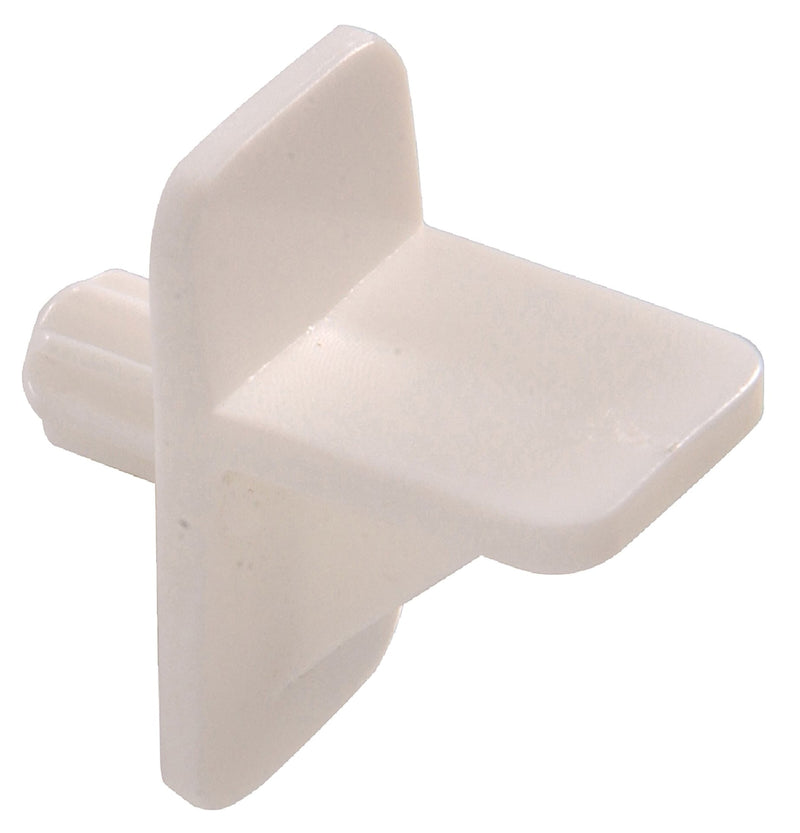 Plastic Square Shelf Pin, Easy to InstAll, 1/4-in, White B5750