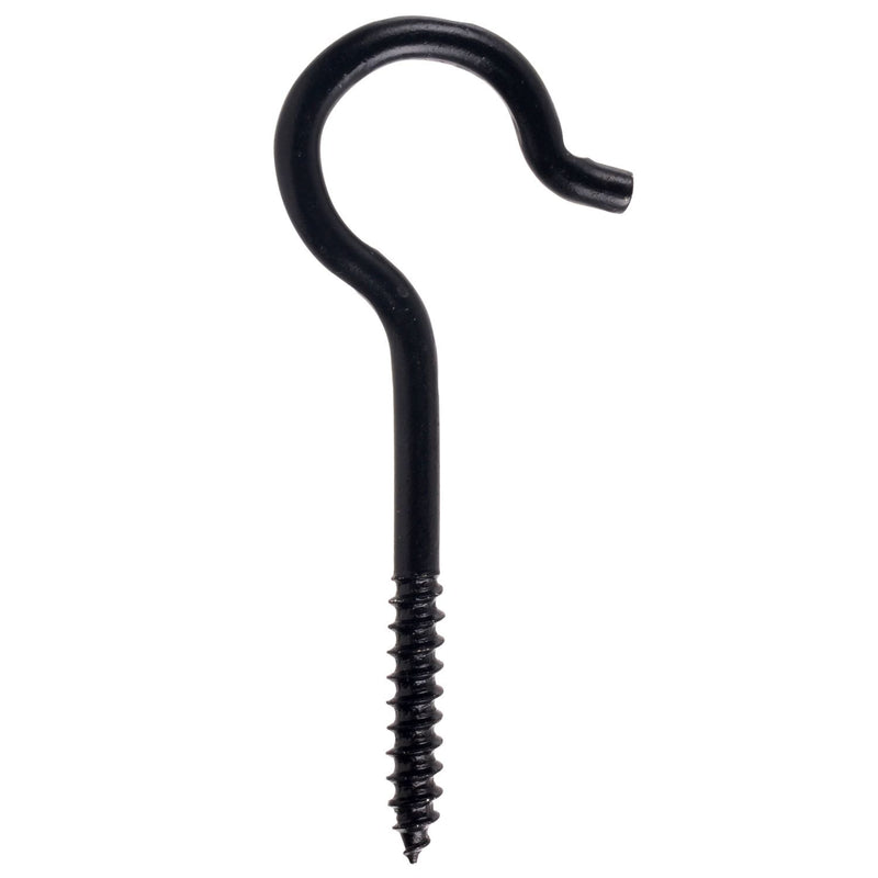 Screw Hook, 3-3/8-in, Black L5497
