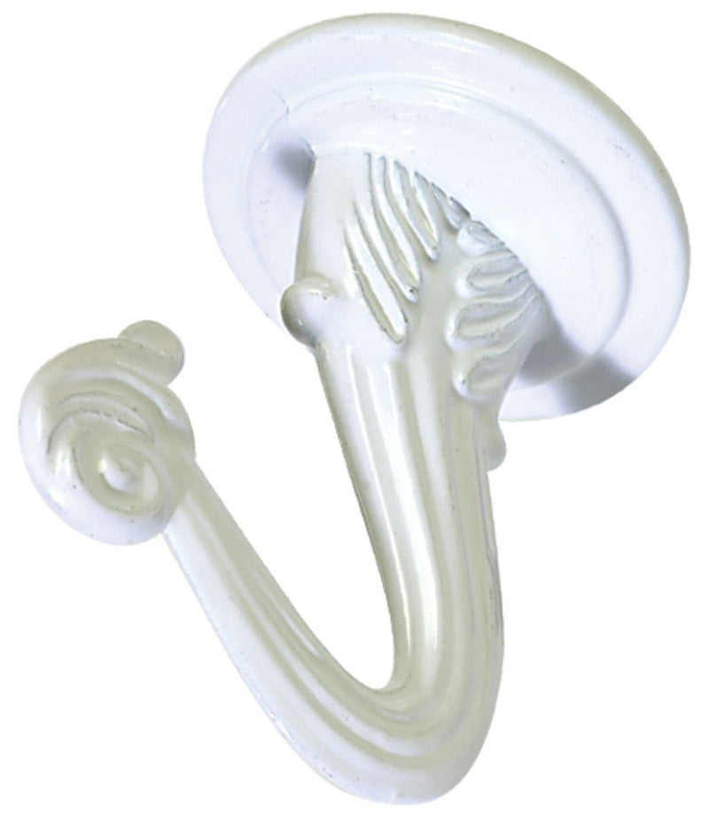 Swag Hooks with Screws and Hanger, White, 2-pk P8138
