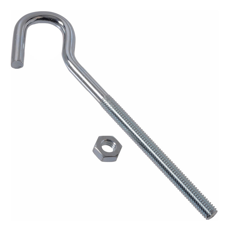 Zinc-Plated Lag Bolt Clothesline Hook, Corrosion Resistance, 7-1/4-in E1436