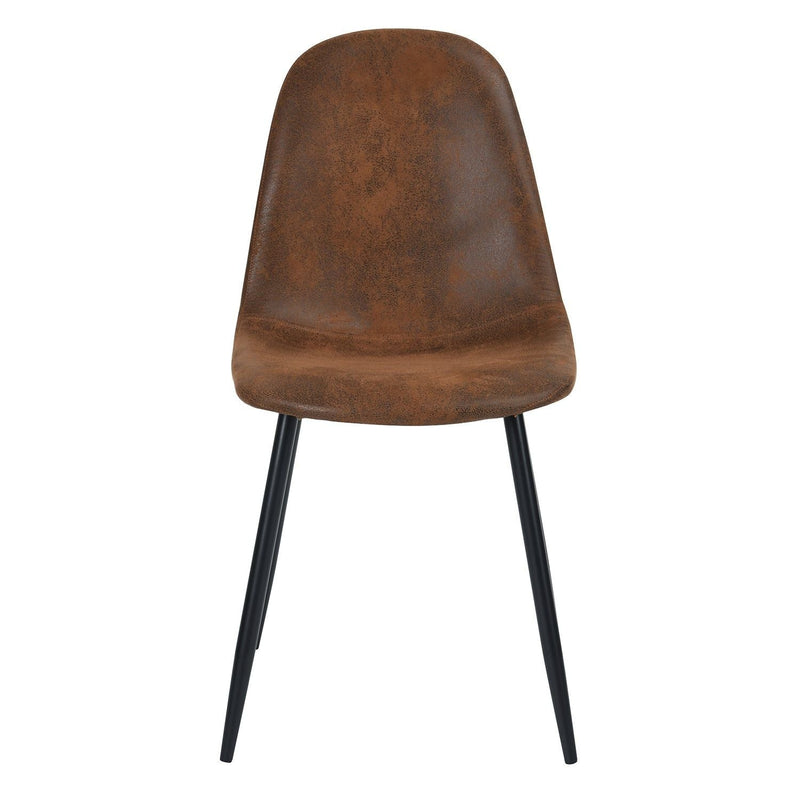 Mid-Century Dining Chairs, Brown Suede, 4-pk U6215