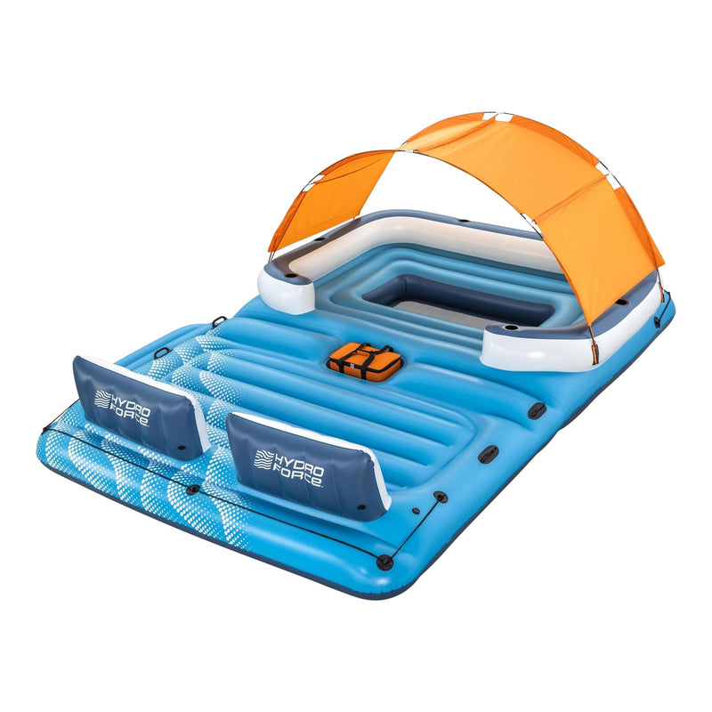 Tropical Breeze Lake Party Island with Sunshade and Cooler, 6-Person T4082